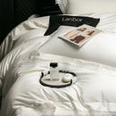 GobekUsa French Lace Edge Bedding Set, 1000TC Egyptian Cotton, Queen King, Duvet, Sheet, Pillowcases