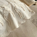 GobekUsa French Lace Flowers Bedding Set, 100% Cotton Double Layer, Soft Duvet Cover, Bed Sheet, Pillowcases