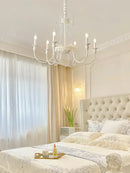 GobekUsa French Light Luxury Living Room Chandelier American Atmosphere Candle Lamp