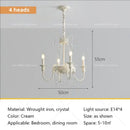 GobekUsa French Light Luxury Living Room Chandelier American Atmosphere Candle Lamp