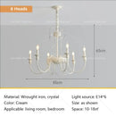 GobekUsa French Light Luxury Living Room Chandelier American Atmosphere Candle Lamp
