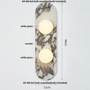 GobekUsa LED Wall Light: French Luxury Glass Globe Stone Wall Lamp Fixture