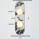 GobekUsa LED Wall Light: French Luxury Glass Globe Stone Wall Lamp Fixture