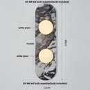 GobekUsa LED Wall Light: French Luxury Glass Globe Stone Wall Lamp Fixture
