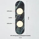 GobekUsa LED Wall Light: French Luxury Glass Globe Stone Wall Lamp Fixture