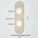 GobekUsa LED Wall Light: French Luxury Glass Globe Stone Wall Lamp Fixture