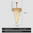 GobekUsa Amber Crystal Chandelier for Living Room in French Light Luxury Style