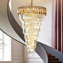GobekUsa Amber Crystal Chandelier for Living Room in French Light Luxury Style
