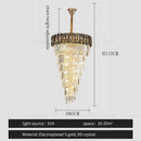 GobekUsa Amber Crystal Chandelier for Living Room in French Light Luxury Style