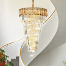 GobekUsa Amber Crystal Chandelier for Living Room in French Light Luxury Style