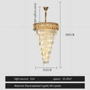 GobekUsa Amber Crystal Chandelier for Living Room in French Light Luxury Style