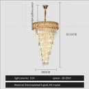 GobekUsa Amber Crystal Chandelier for Living Room in French Light Luxury Style