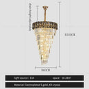 GobekUsa Amber Crystal Chandelier for Living Room in French Light Luxury Style