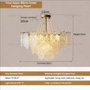 GobekUsa Cream Crystal Chandelier: French Light Luxury for Living Room, Bedroom, Dining Room
