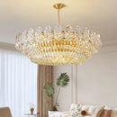 GobekUsa Crystal Rose Chandelier for Living Room Dining Bedroom 2024 French Light Luxury