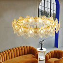 GobekUsa Glass Chandelier: French Light Luxury Living Room Dining Room Lamps