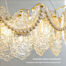 GobekUsa Glass Chandelier: French Light Luxury Living Room Dining Room Lamps