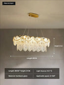 GobekUsa Glass Chandelier: French Light Luxury Living Room Dining Room Lamps