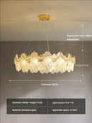 GobekUsa Glass Chandelier: French Light Luxury Living Room Dining Room Lamps