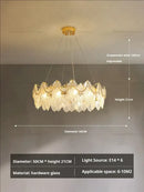 GobekUsa Glass Chandelier: French Light Luxury Living Room Dining Room Lamps