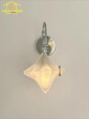 GobekUsa French Medieval Bauhaus LED Glass Wall Lamp for Living Room & Bedroom