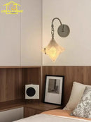 GobekUsa French Medieval Bauhaus LED Glass Wall Lamp for Living Room & Bedroom