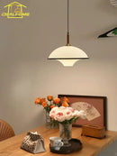 GobekUsa French Medieval Saucer Pendant Lights LED E27 Acrylic Designer Hanging Lamp