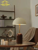 GobekUsa French Medieval Solid Wood LED Table Lamp for Bedroom, Living Room
