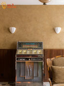 GobekUsa French Medieval Shell Gypsum Wall Lamp LED G9 Designer Retro for Living Room & Bedroom