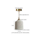 GobekUsa French Minimalism Ceramic LED Pendant Light for Home Decor