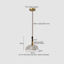 GobekUsa Copper Wood Glass LED Pendant Lamp - French Minimalist Design for Home Decor