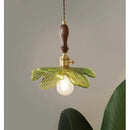GobekUsa Copper Wood Glass LED Pendant Lamp - French Minimalist Design for Home Decor