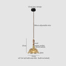 GobekUsa Copper Wood Glass LED Pendant Lamp - French Minimalist Design for Home Decor