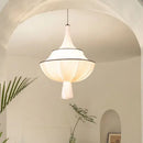 GobekUsa French Minimalist Silk Pendant Lamp for Living Room Kitchen Farmhouse
