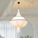 GobekUsa French Minimalist Silk Pendant Lamp for Living Room Kitchen Farmhouse