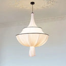 GobekUsa French Minimalist Silk Pendant Lamp for Living Room Kitchen Farmhouse