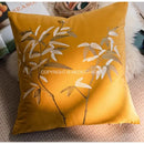 GobekUsa French Night Velvet Throw Pillow Case with Embroidered Butterflies