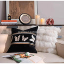 GobekUsa French Night Velvet Throw Pillow Case with Embroidered Butterflies