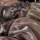 GobekUsa French Organza Lace Ruffles Bedding Set, Egyptian Cotton Duvet, Sheets & Pillowcases