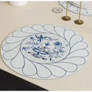 GobekUsa Blue Onion Print Tablecloth Overlay: Luxe French Pastoral Banquet Dining Decoration