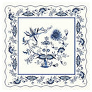 GobekUsa Blue Onion Print Tablecloth Overlay: Luxe French Pastoral Banquet Dining Decoration
