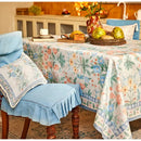 GobekUsa French Pastoral Flowers Lumbar Pillow Cover 30x50cm Luxe Fabric Texture Case