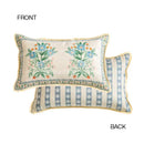 GobekUsa French Pastoral Flowers Lumbar Pillow Cover 30x50cm Luxe Fabric Texture Case