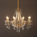 GobekUsa French Pearl Chandelier, Elegant Retro Design for Luxurious Living Spaces