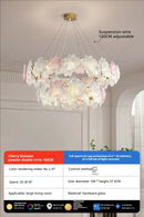 GobekUsa Petals Crystal Chandelier Light: French Living Room & Dining Room Luxury Lighting