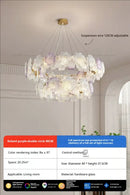 GobekUsa Petals Crystal Chandelier Light: French Living Room & Dining Room Luxury Lighting