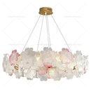 GobekUsa Petals Crystal Chandelier Light: French Living Room & Dining Room Luxury Lighting