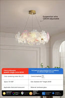 GobekUsa Petals Crystal Chandelier Light: French Living Room & Dining Room Luxury Lighting