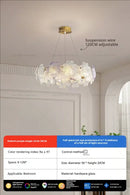 GobekUsa Petals Crystal Chandelier Light: French Living Room & Dining Room Luxury Lighting