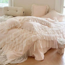 GobekUsa French Princess Bedding Set with Ruffles and Lace